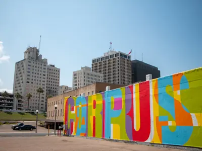 Corpus Christi Skyline with Mural