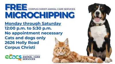 Free Microchipping Monday through Saturday