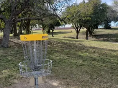 Disc Golf basket at West Guth Park