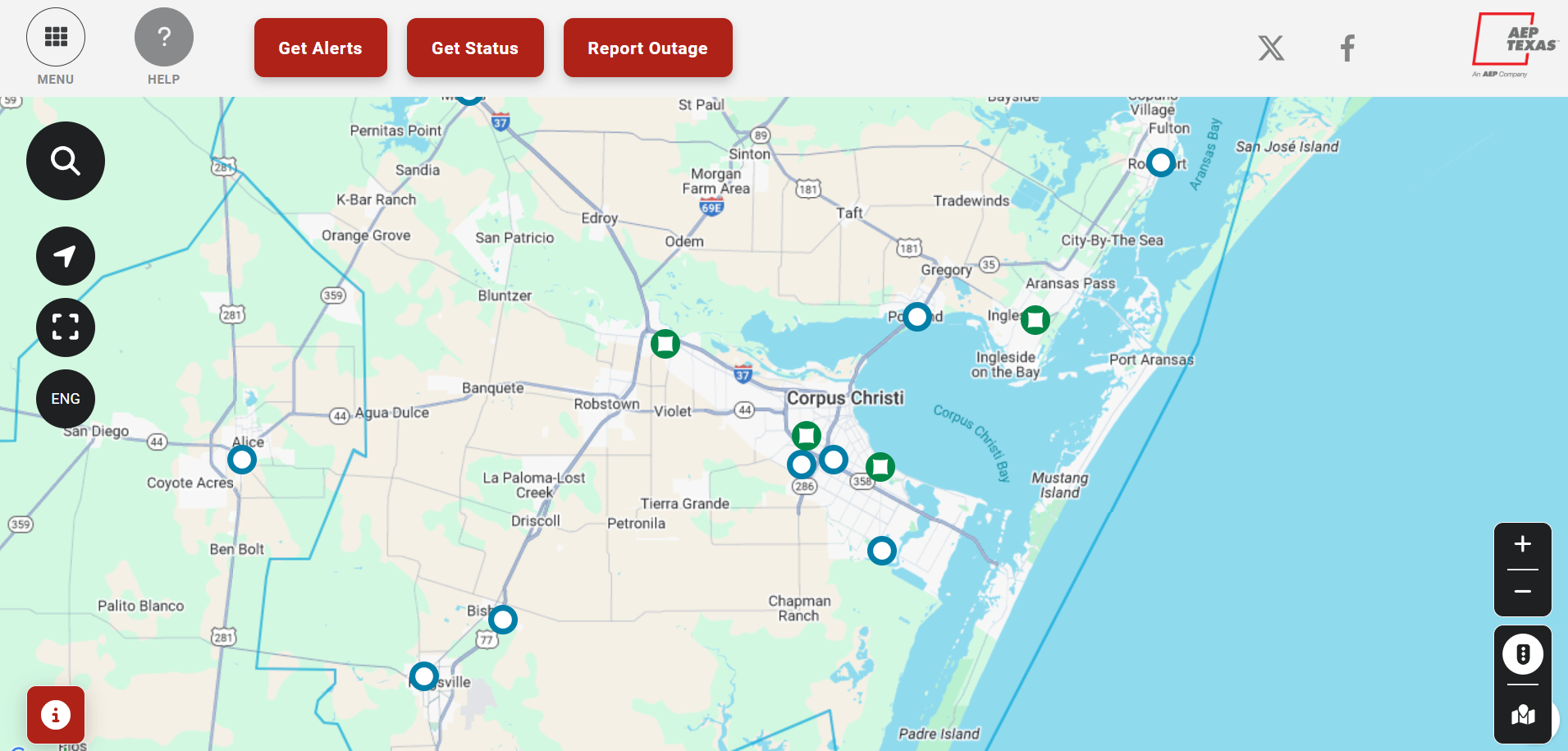 AEP Texas Outage Map