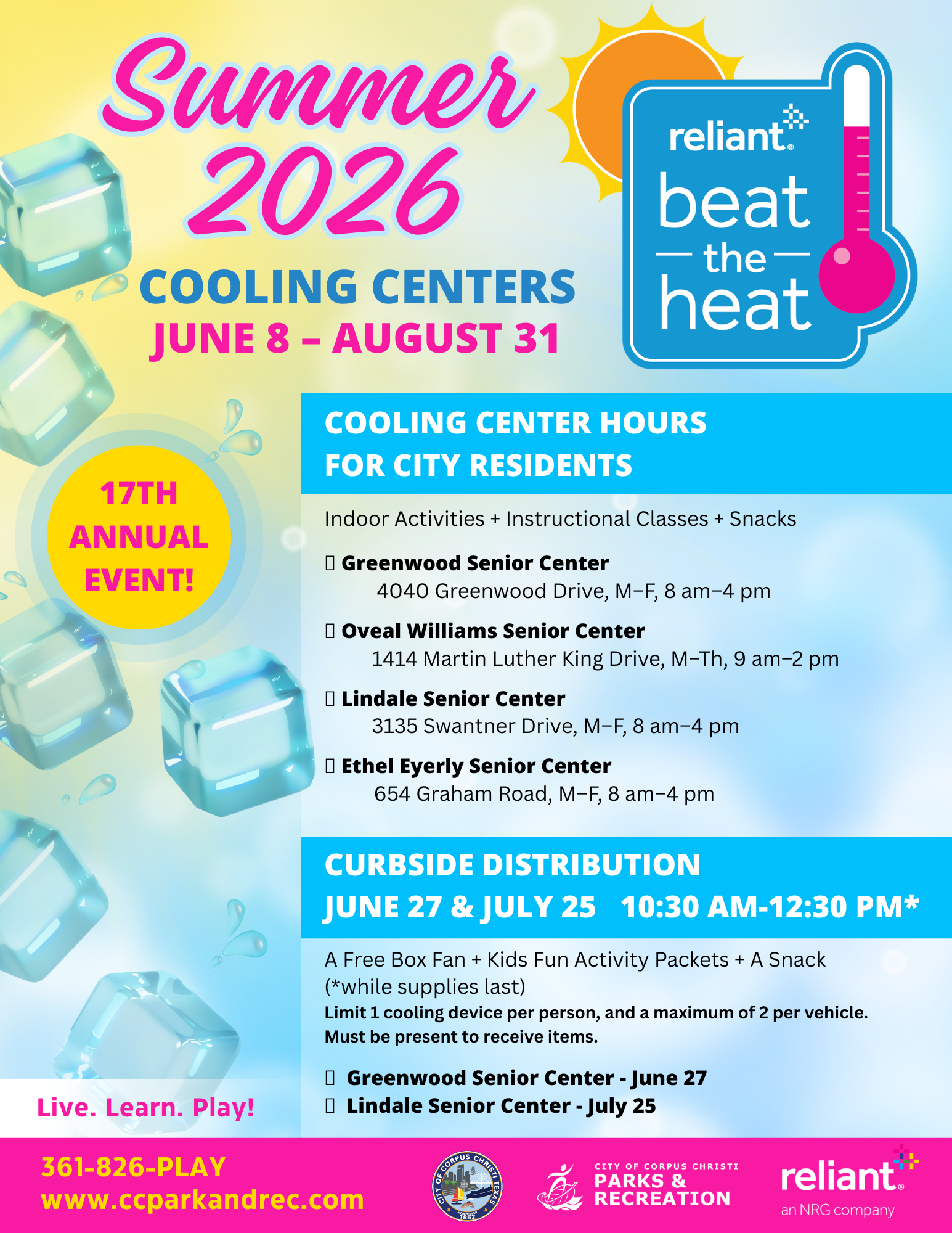 Summer Cooling Centers Flyer Thumbnail